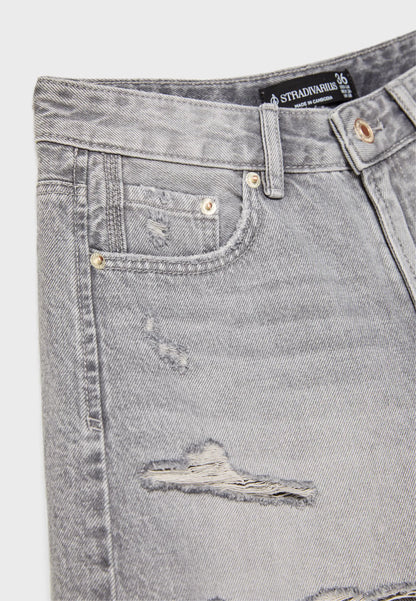 DARK GREY DENIM WASH