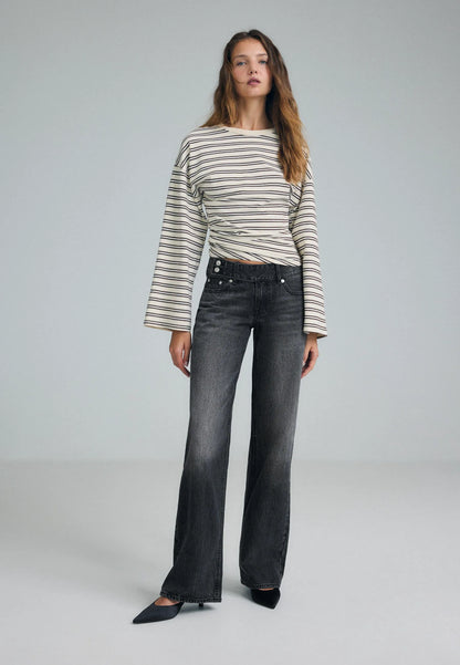 BLACK DENIM WASHED EFFECT