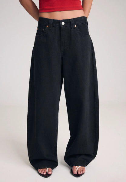 BLACK DENIM WASHED EFFECT