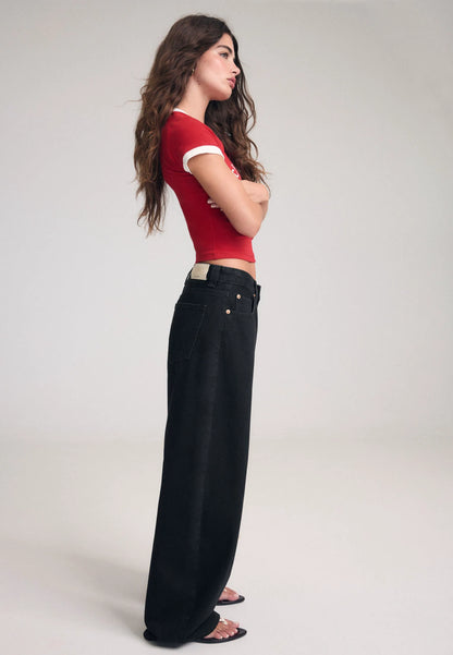 BLACK DENIM WASHED EFFECT