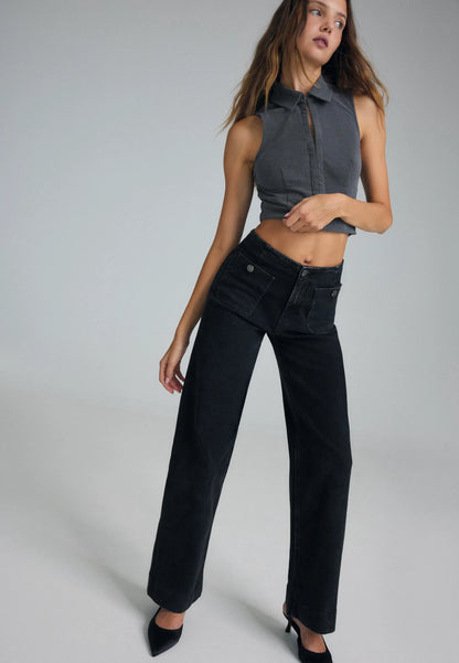 BLACK DENIM RINSE WASH