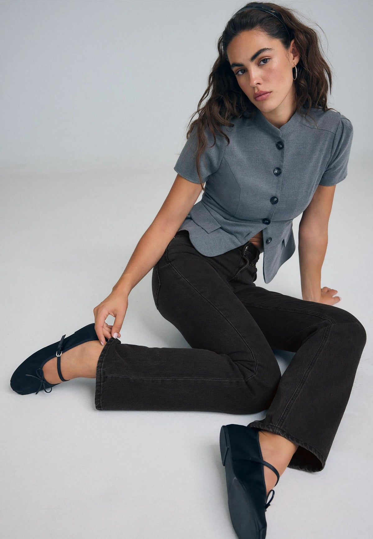BLACK DENIM WASHED EFFECT