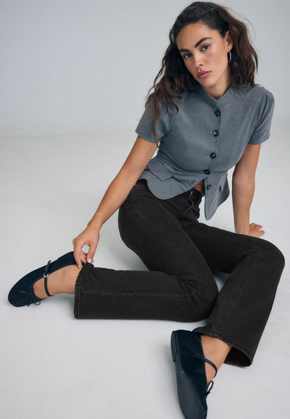 BLACK DENIM WASHED EFFECT