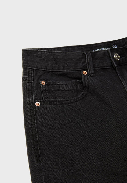 BLACK DENIM WASHED EFFECT