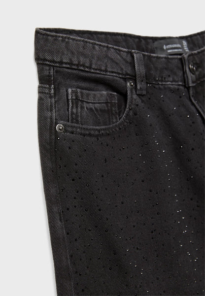 BLACK DENIM WASHED EFFECT