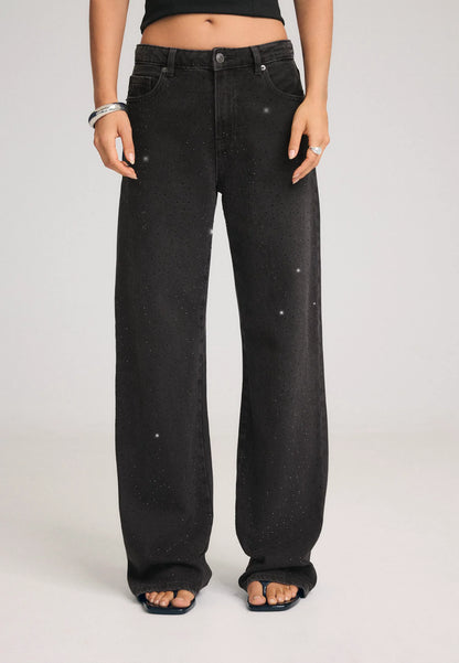 BLACK DENIM WASHED EFFECT