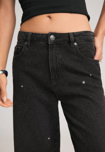 BLACK DENIM WASHED EFFECT
