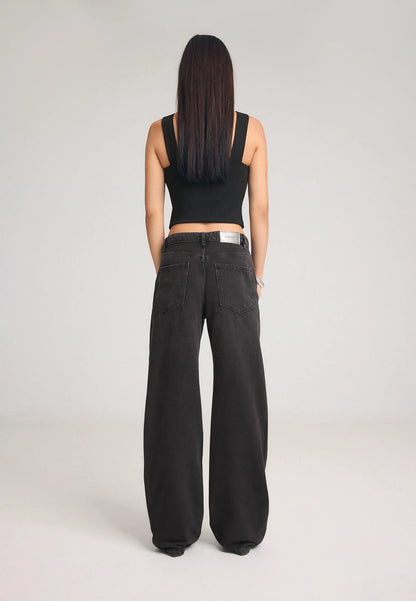 BLACK DENIM WASHED EFFECT