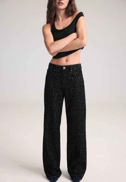 BLACK DENIM WASHED EFFECT
